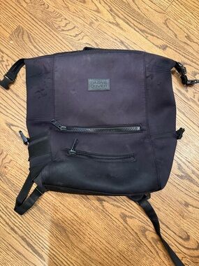 Dagne Dover Black Men’s Backpack with Front Zip Pockets